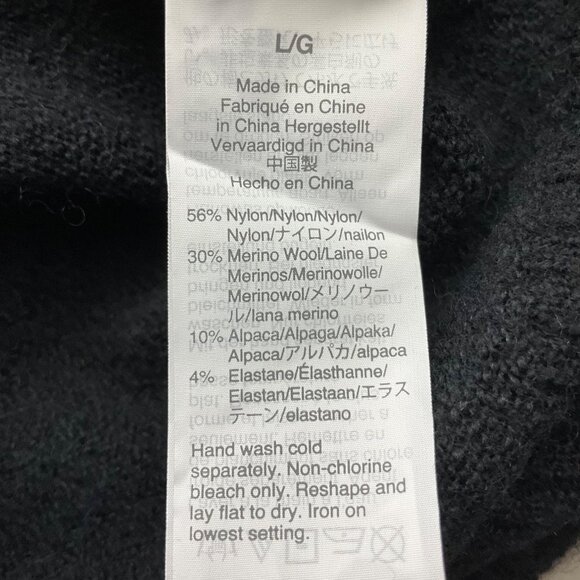 J Crew Large Black Turtleneck Sweater Dress Pullover Wool Alpaca Bl Minimalist - Picture 7 of 8